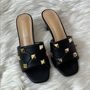 Catherine Malandrino Black Studded Women's Sandals